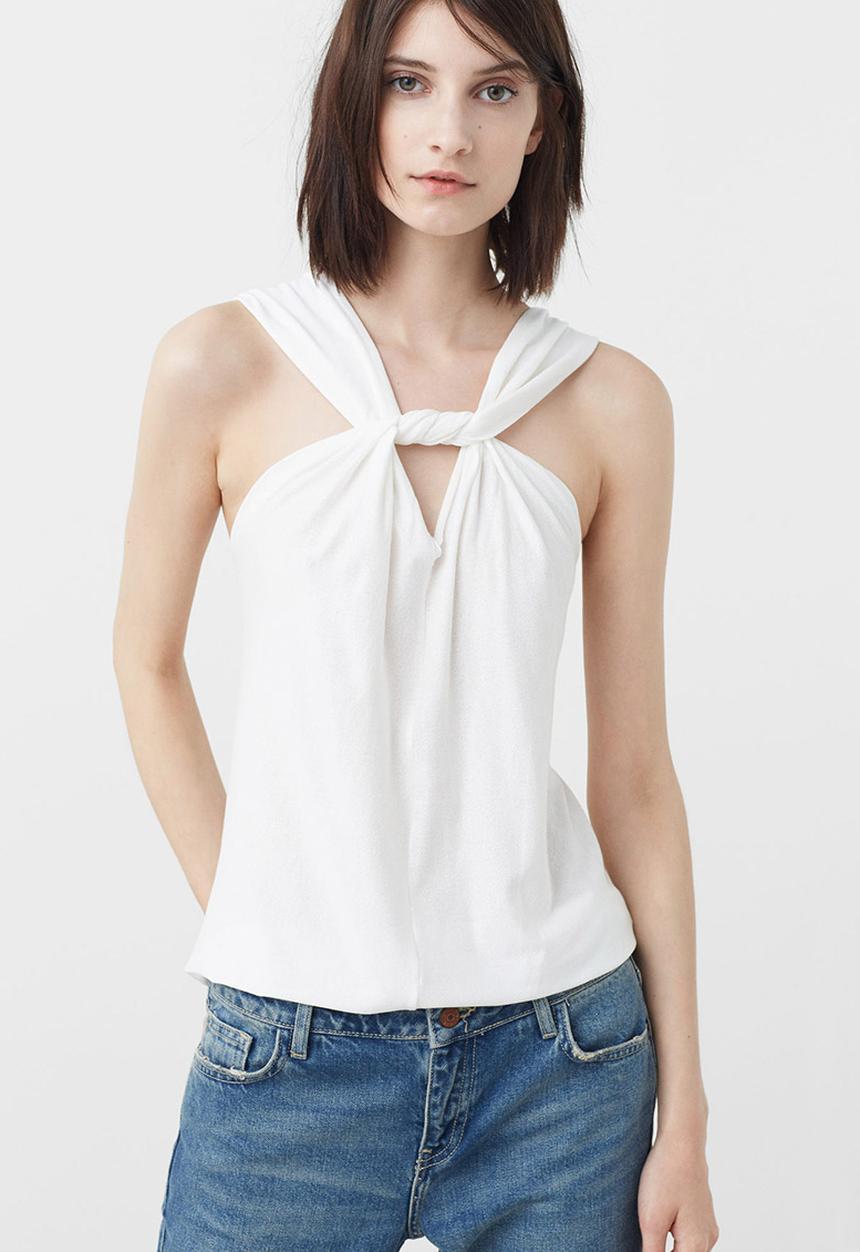 MANGO - Halter Neck Top White