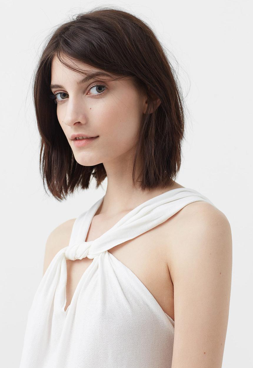 MANGO - Halter Neck Top White
