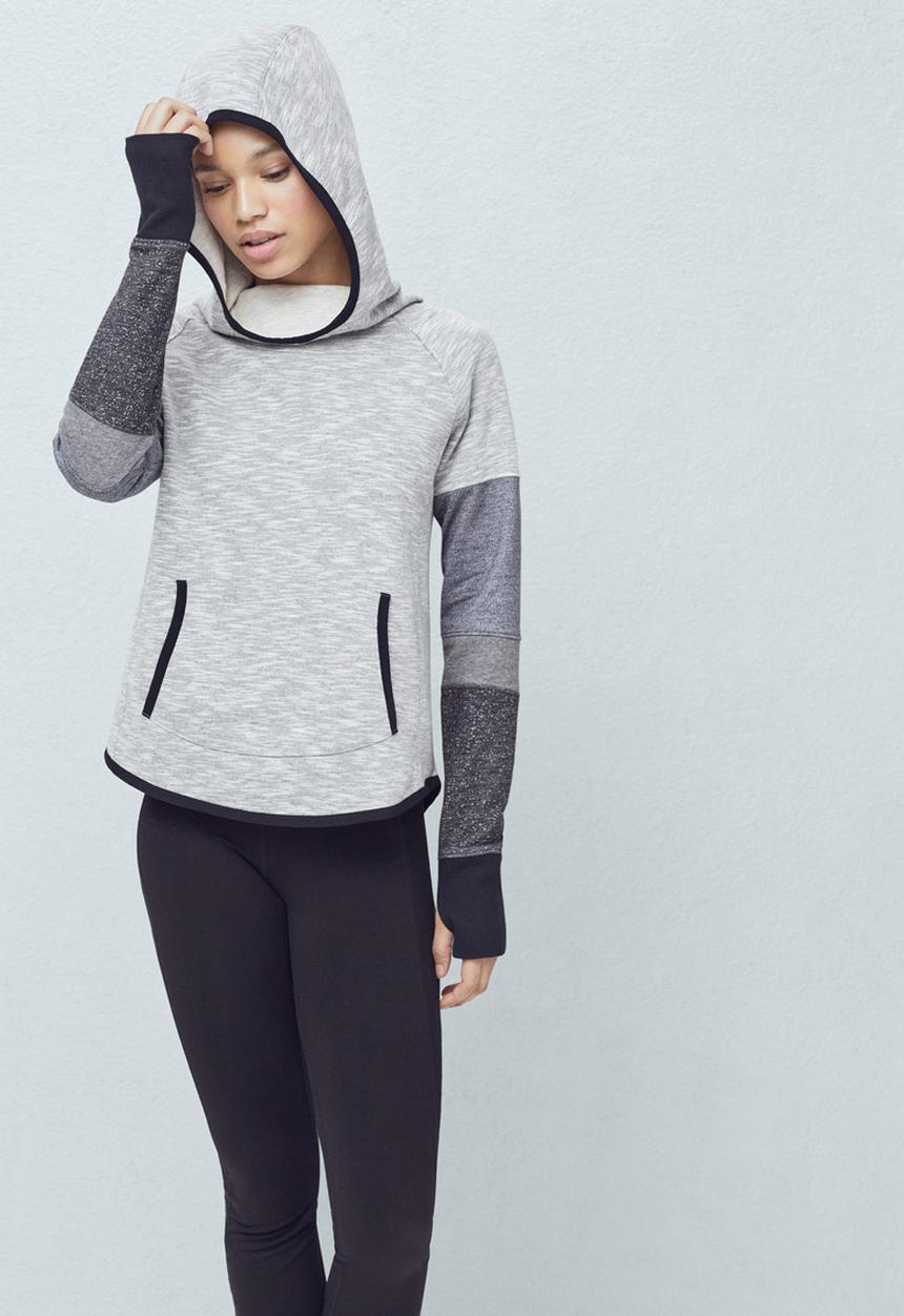 MANGO - Yoga Hooded Sweater Grey