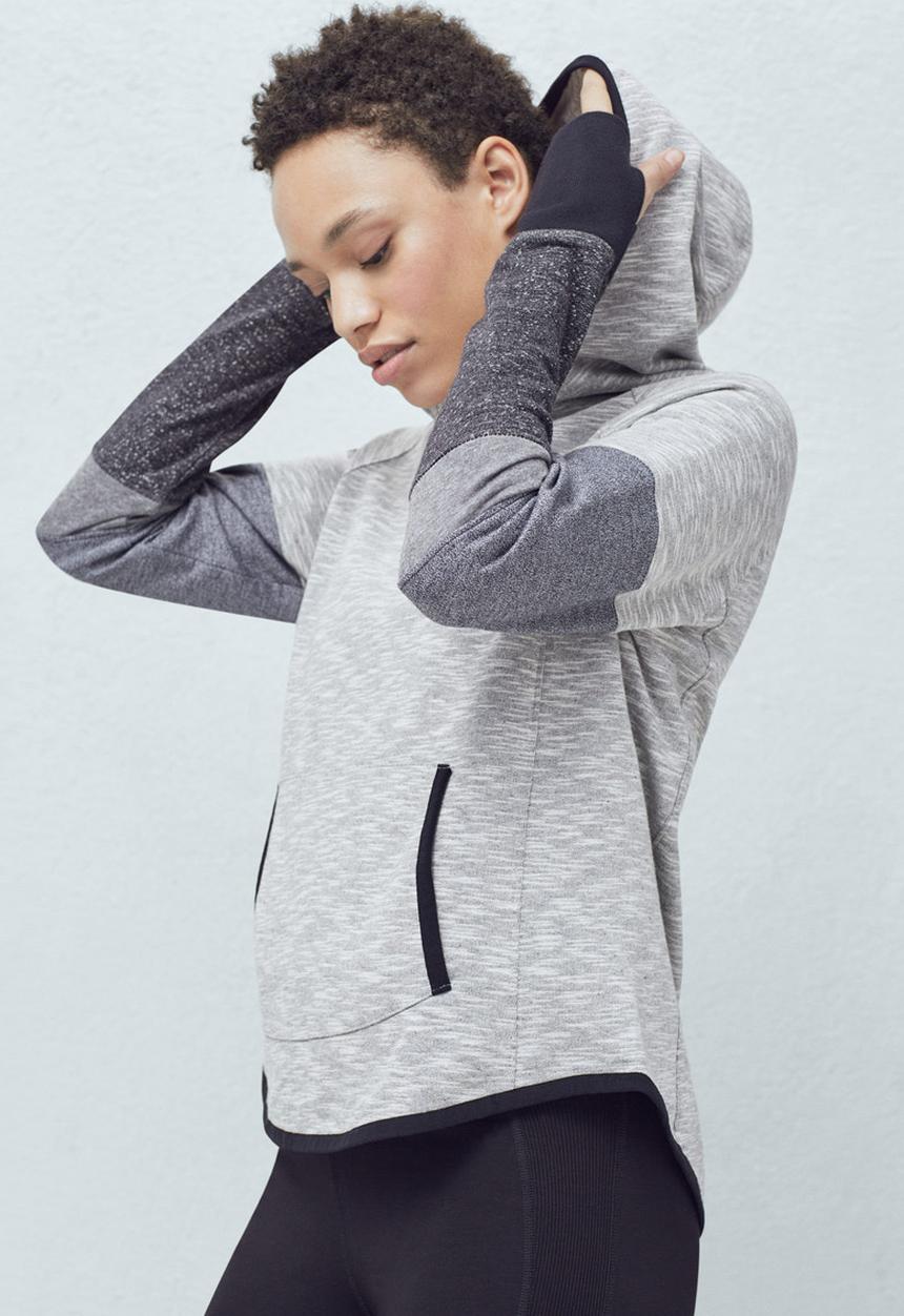 MANGO - Yoga Hooded Sweater Grey