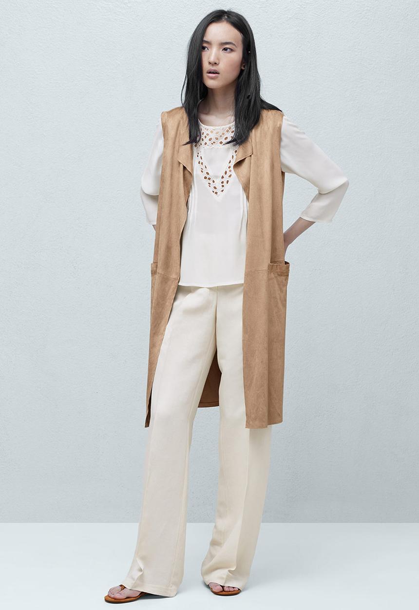 MANGO - Anglaise Detail Blouse Cream