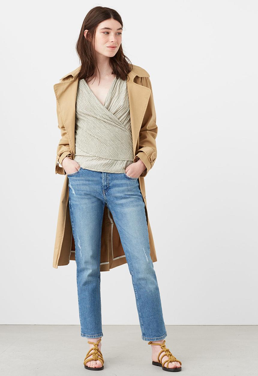 MANGO - Wrapped Top Grey