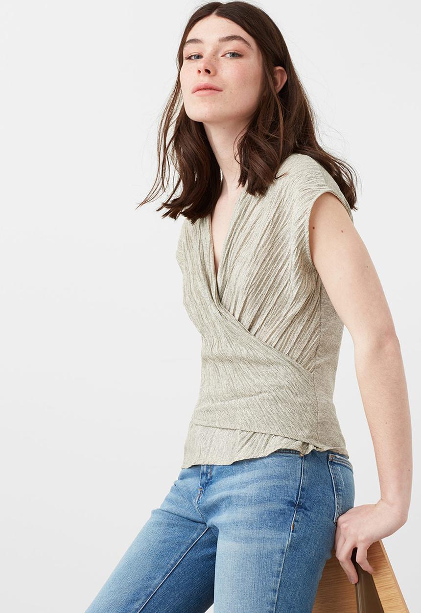 MANGO - Wrapped Top Grey