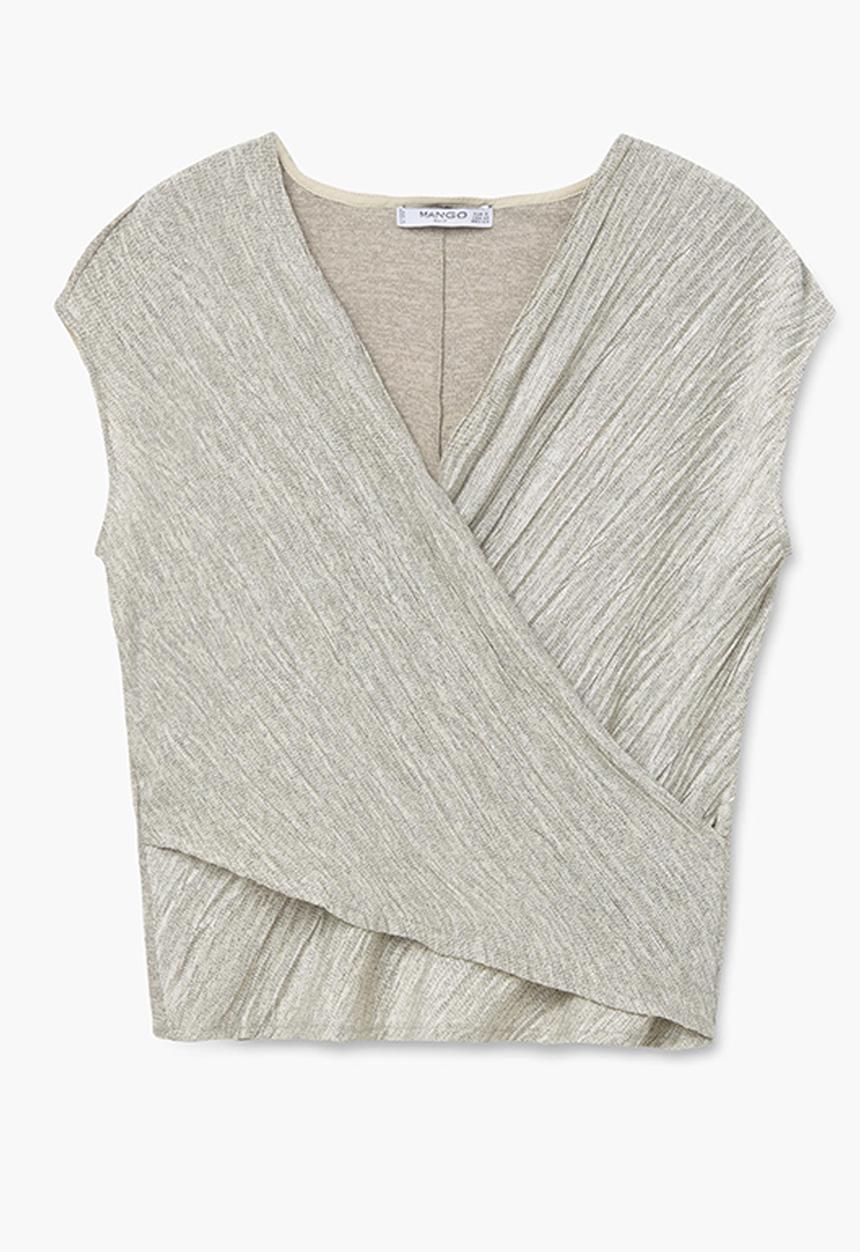 MANGO - Wrapped Top Grey