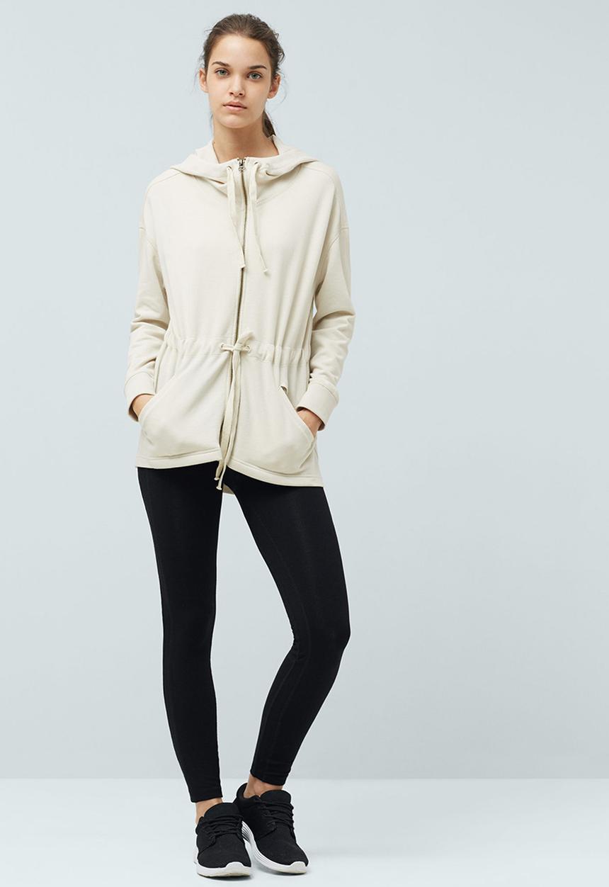 MANGO - Hooded Yoga Sweater Cream