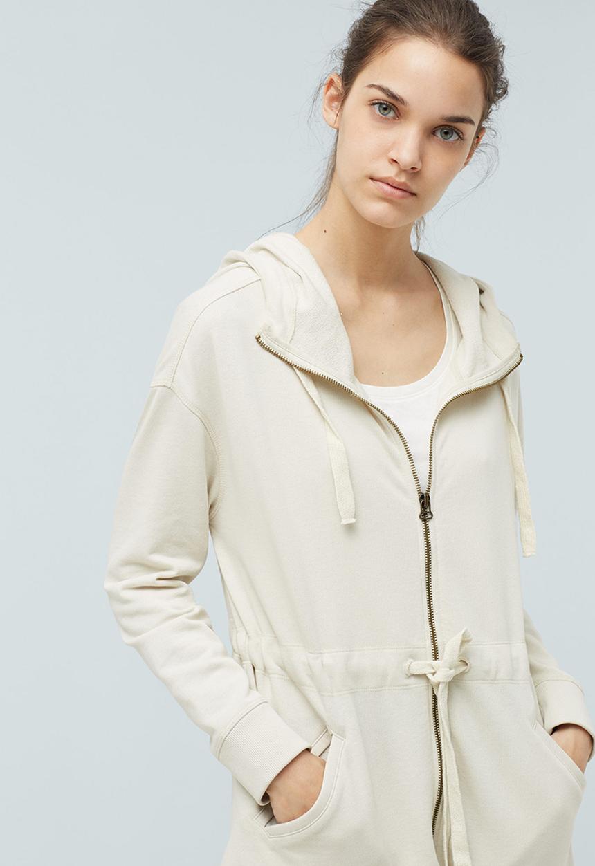 MANGO - Hooded Yoga Sweater Cream