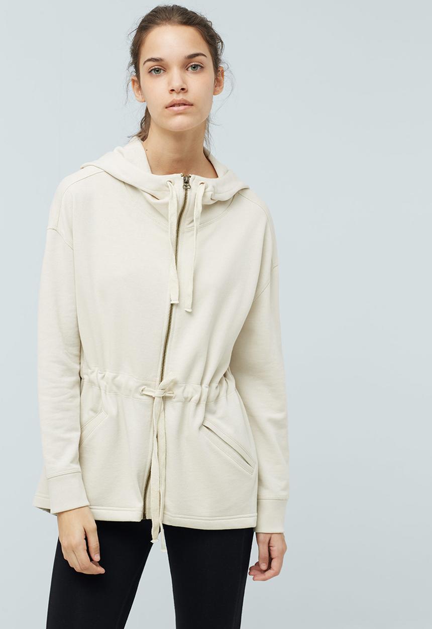MANGO - Hooded Yoga Sweater Cream