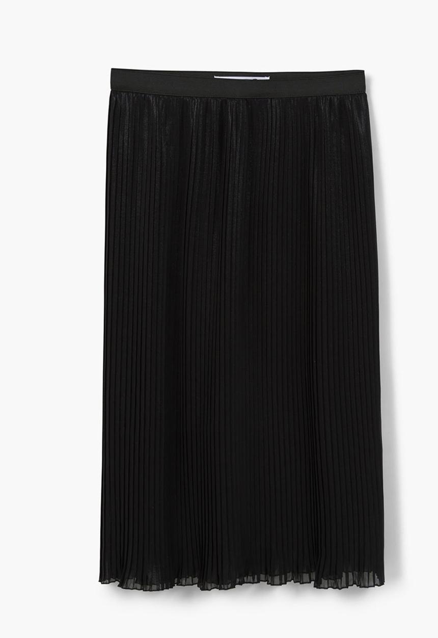 MANGO - Pleated Skirt Black