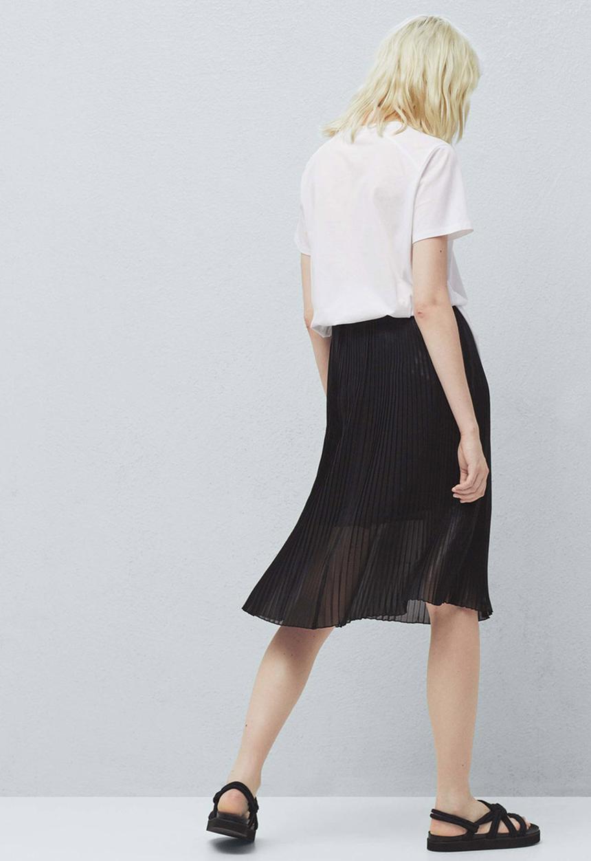 MANGO - Pleated Skirt Black