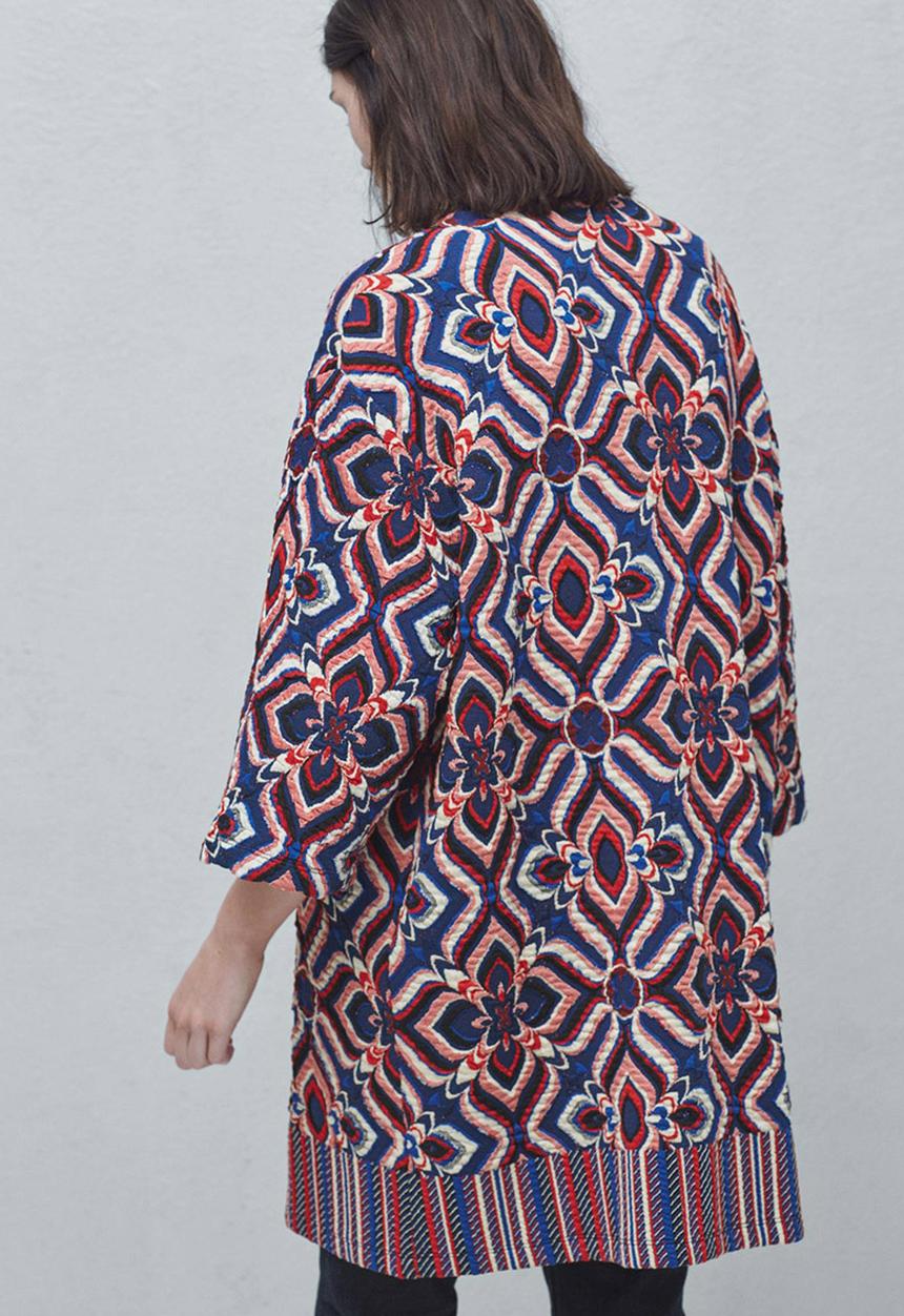 MANGO - Printed Kaftan Multi-colour