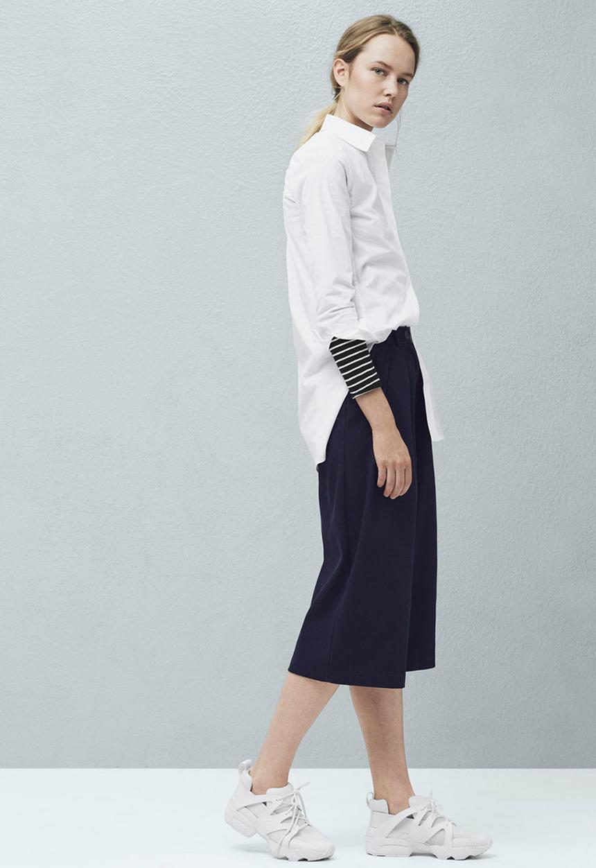 MANGO - Chest-pocket Cotton Shirt White