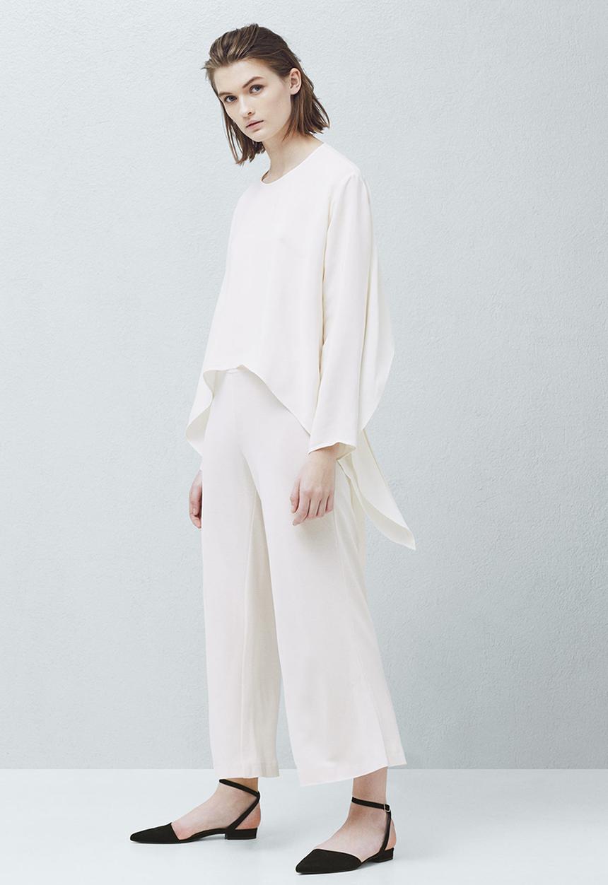 MANGO - Oversized Blouse Milk