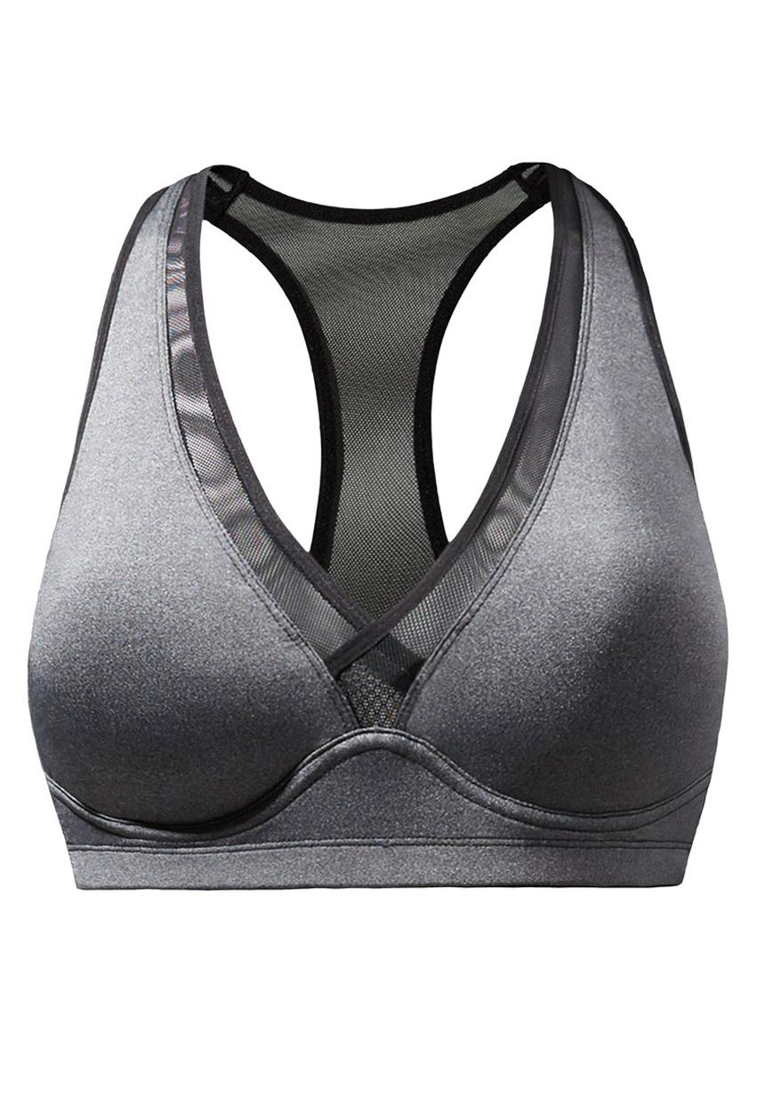MANGO - Fitness High Impact Top Mid Grey