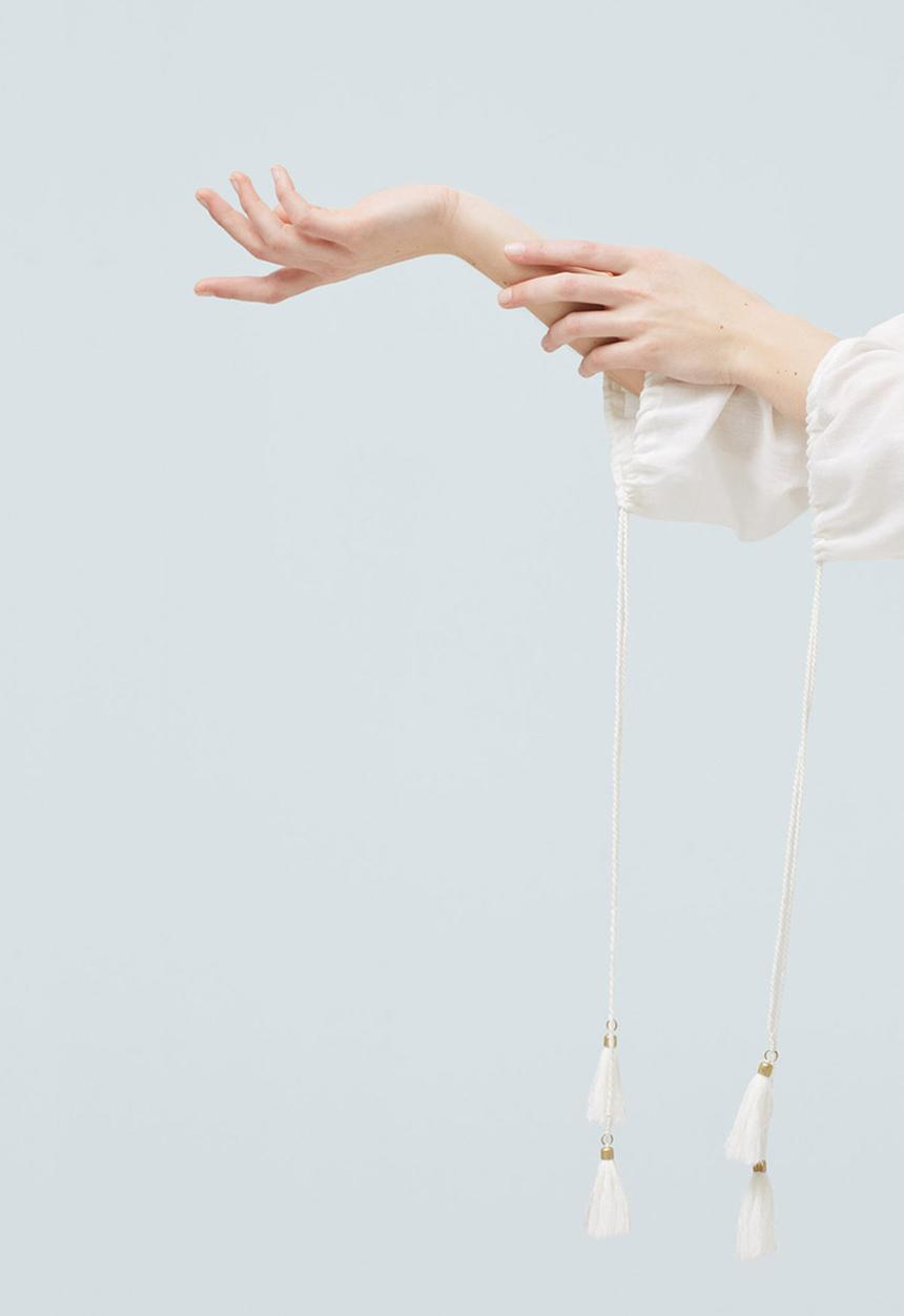 MANGO - Anglaise Blouse White
