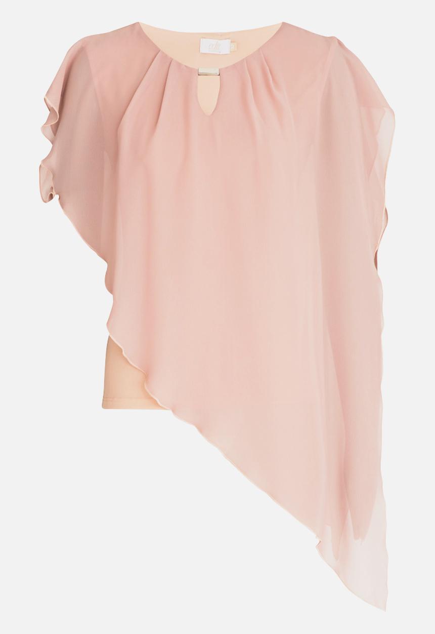 edit - Double Layer Blouse Pale Pink