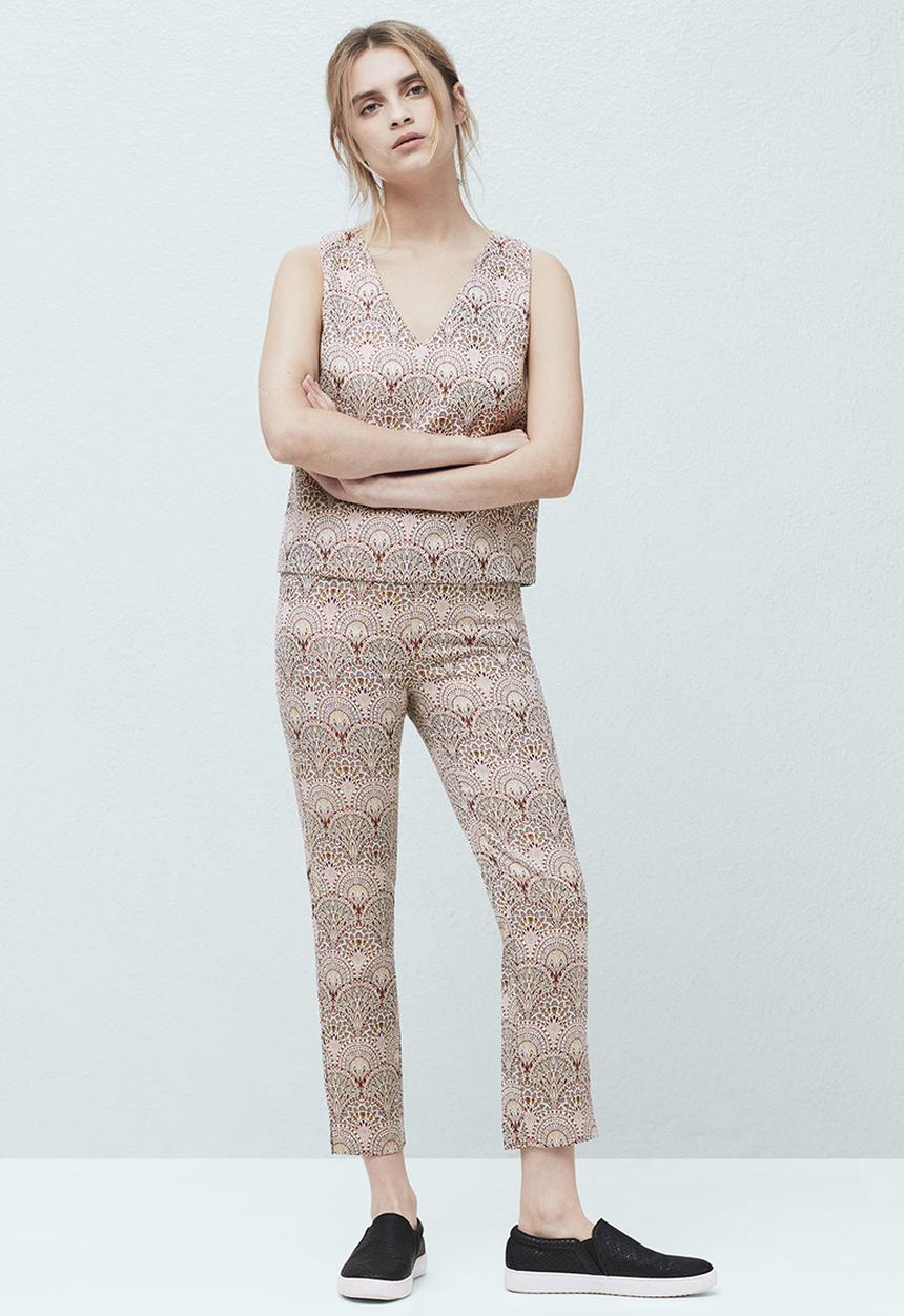 MANGO - Jacquard Cotton Top Multi-colour