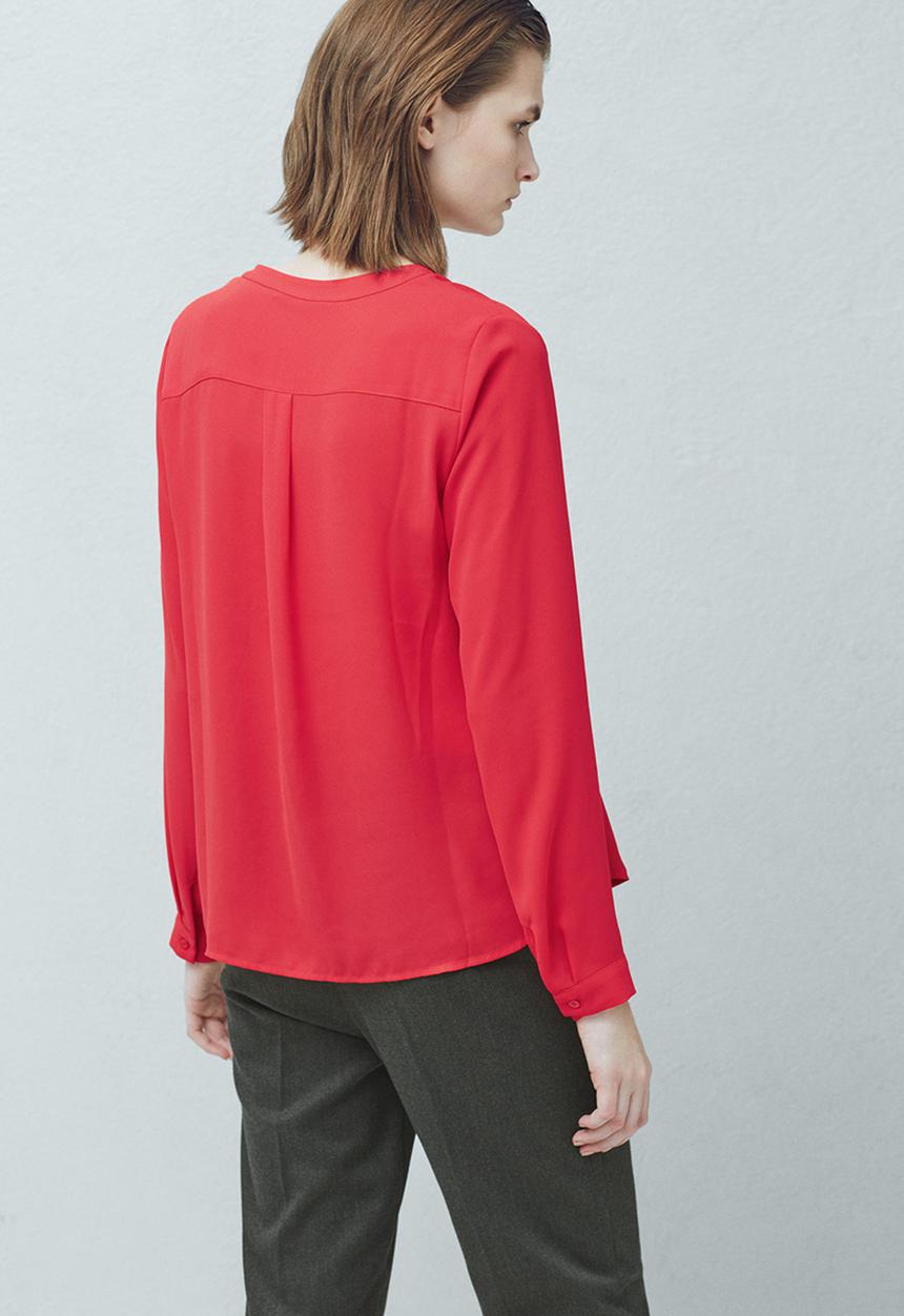 MANGO - Flowy Shirt Red