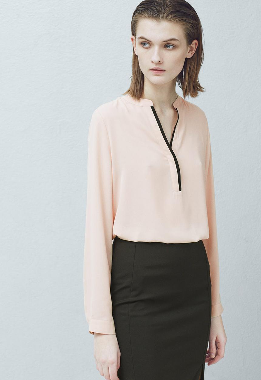MANGO - Flowy Shirt Neutral