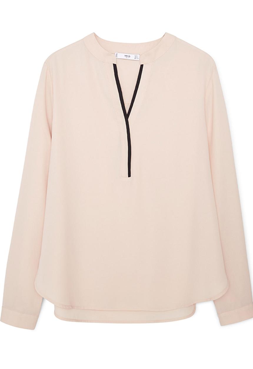 MANGO - Flowy Shirt Neutral