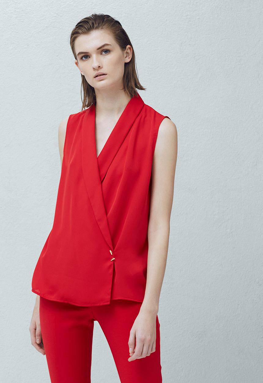 MANGO - Metal Detail Top Red