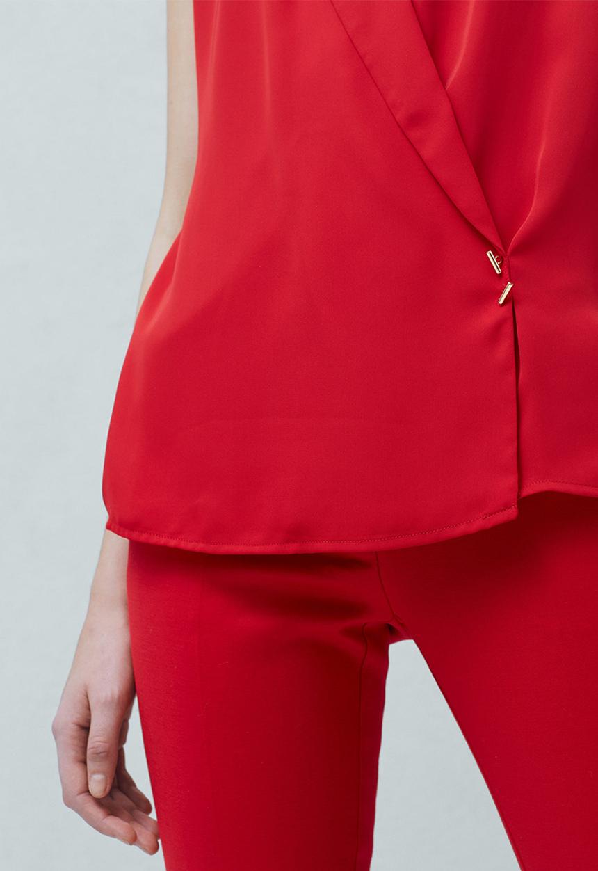 MANGO - Metal Detail Top Red