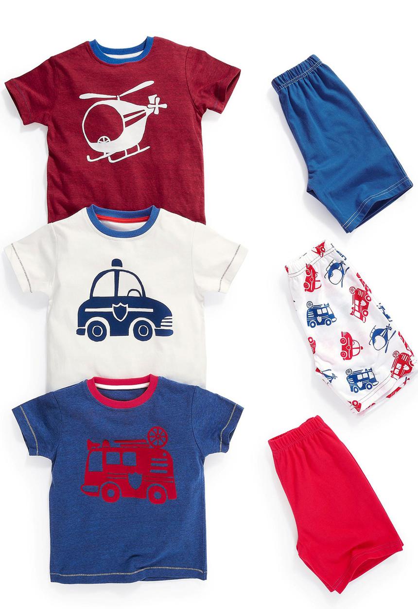Next - 3-Pack Transport Pyjamas Multi-Colour