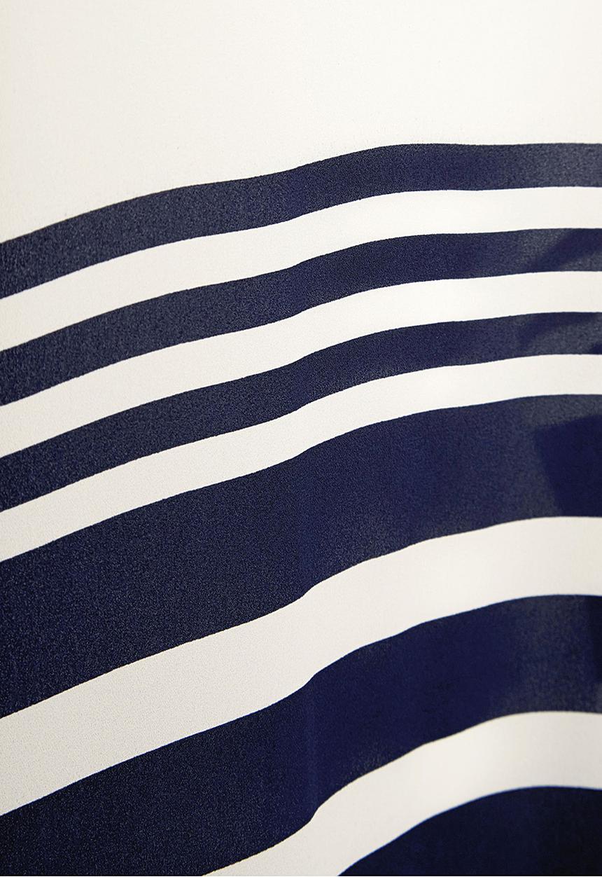 Next - Blue striped woven vest Navy