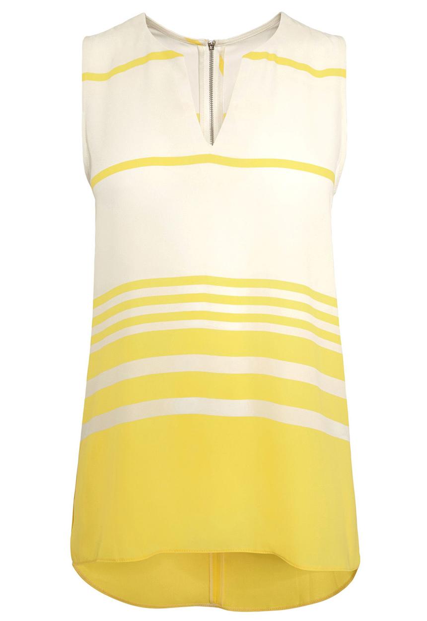 Next - Striped Woven Vest Yellow