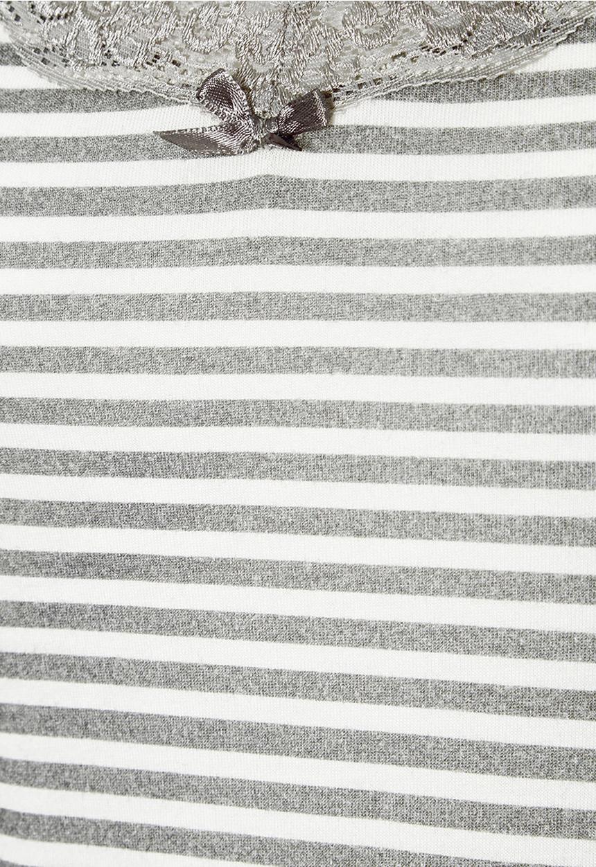 Next - Striped playsuit Grey