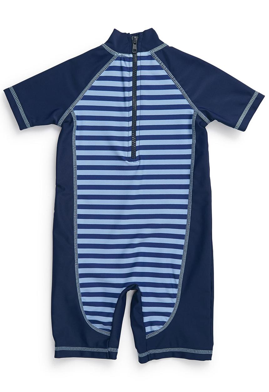 Next - Monkey Print Sunsafe Suit Mid Blue