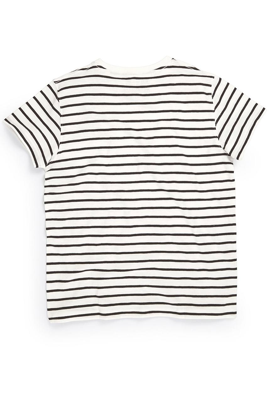 Next - Ecru Stripe T-Shirt Black/White