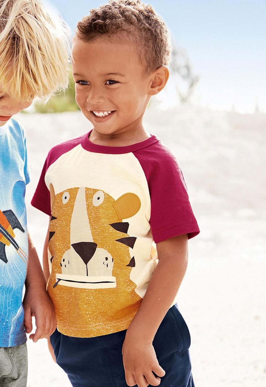 Next - Lion Zip Mouth T-shirt Red