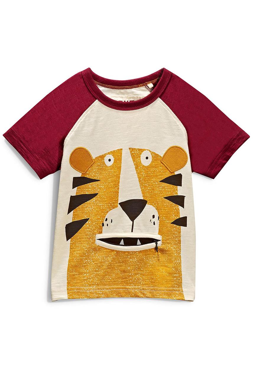 Next - Lion Zip Mouth T-shirt Red