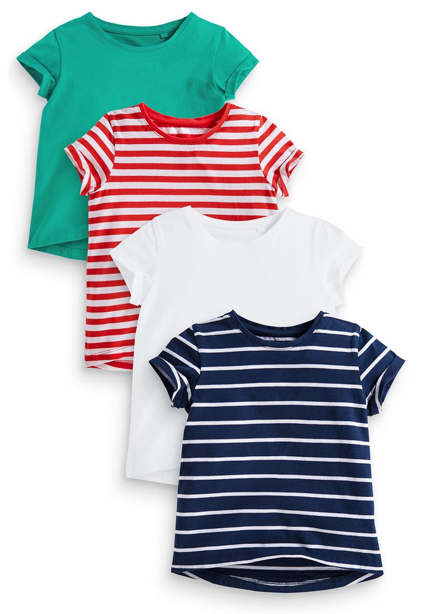 Next - Stripe Tops 4-Pack Multi-Colour