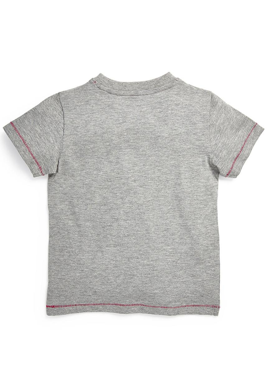 Next - Applique Car T-Shirt Pale Grey