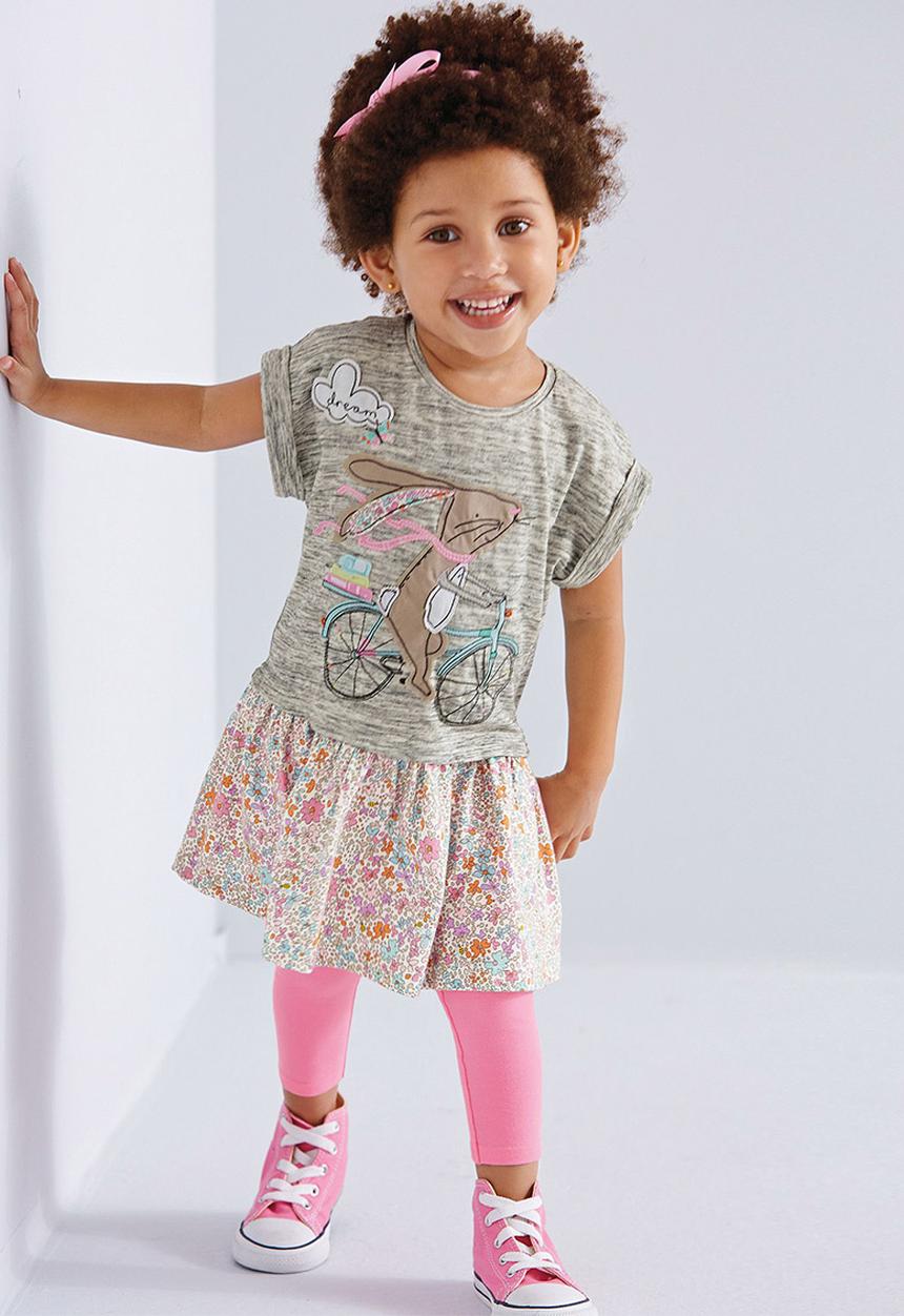 Next - Bunny Embellished Tunic And Legging Set Multi-Colour