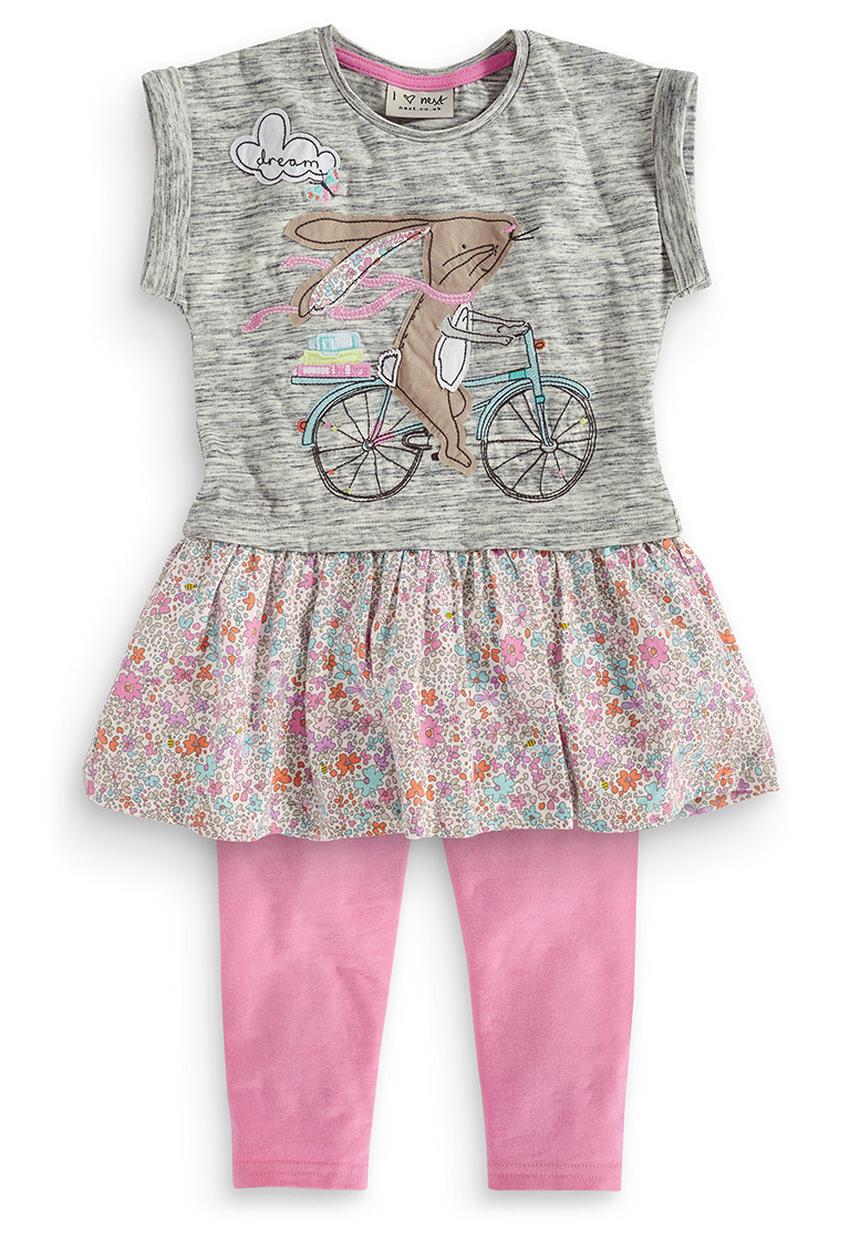 Next - Bunny Embellished Tunic And Legging Set Multi-Colour
