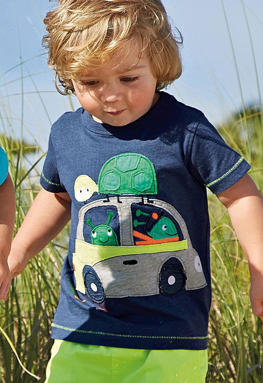 Next - Turtle Car T-Shirt Navy