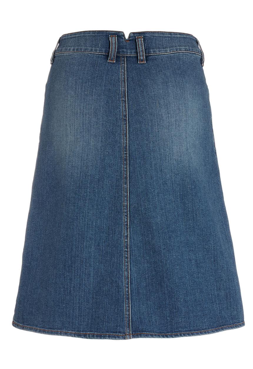 Next - Pale wash denim A line skirt mid Blue