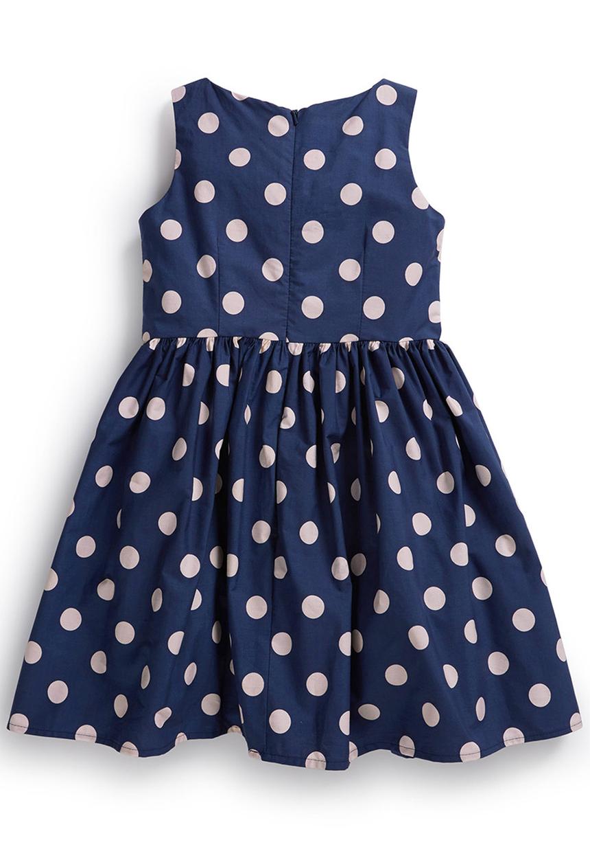 Next - Spotted Prom Dress Navy