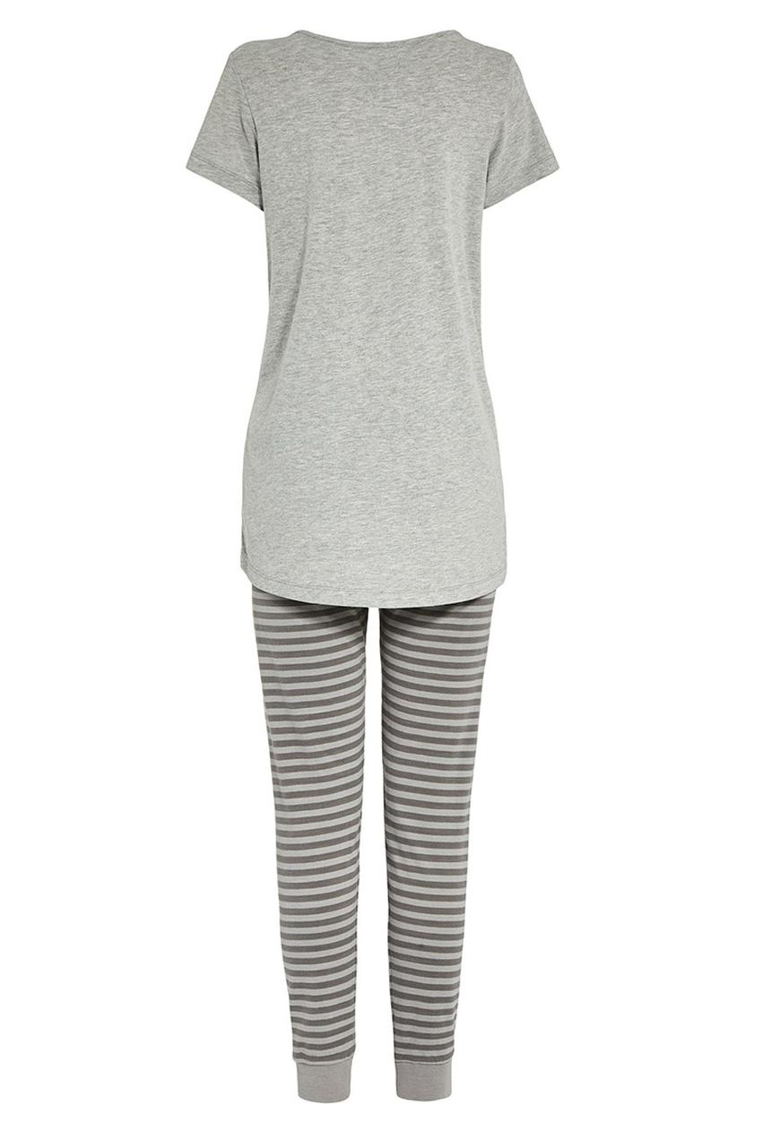 Next - Printed legging pyjama set pale Grey