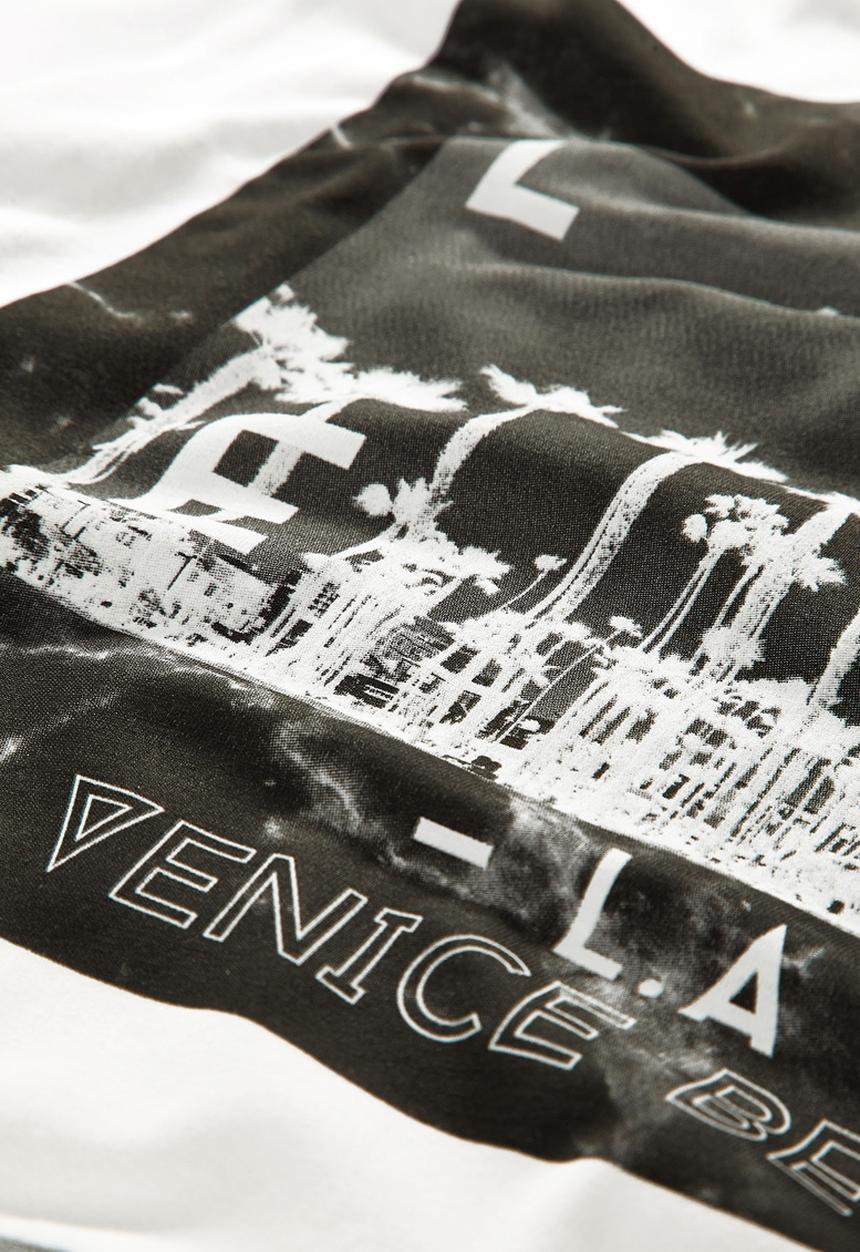 Next - Beach Print T-shirt Black/White