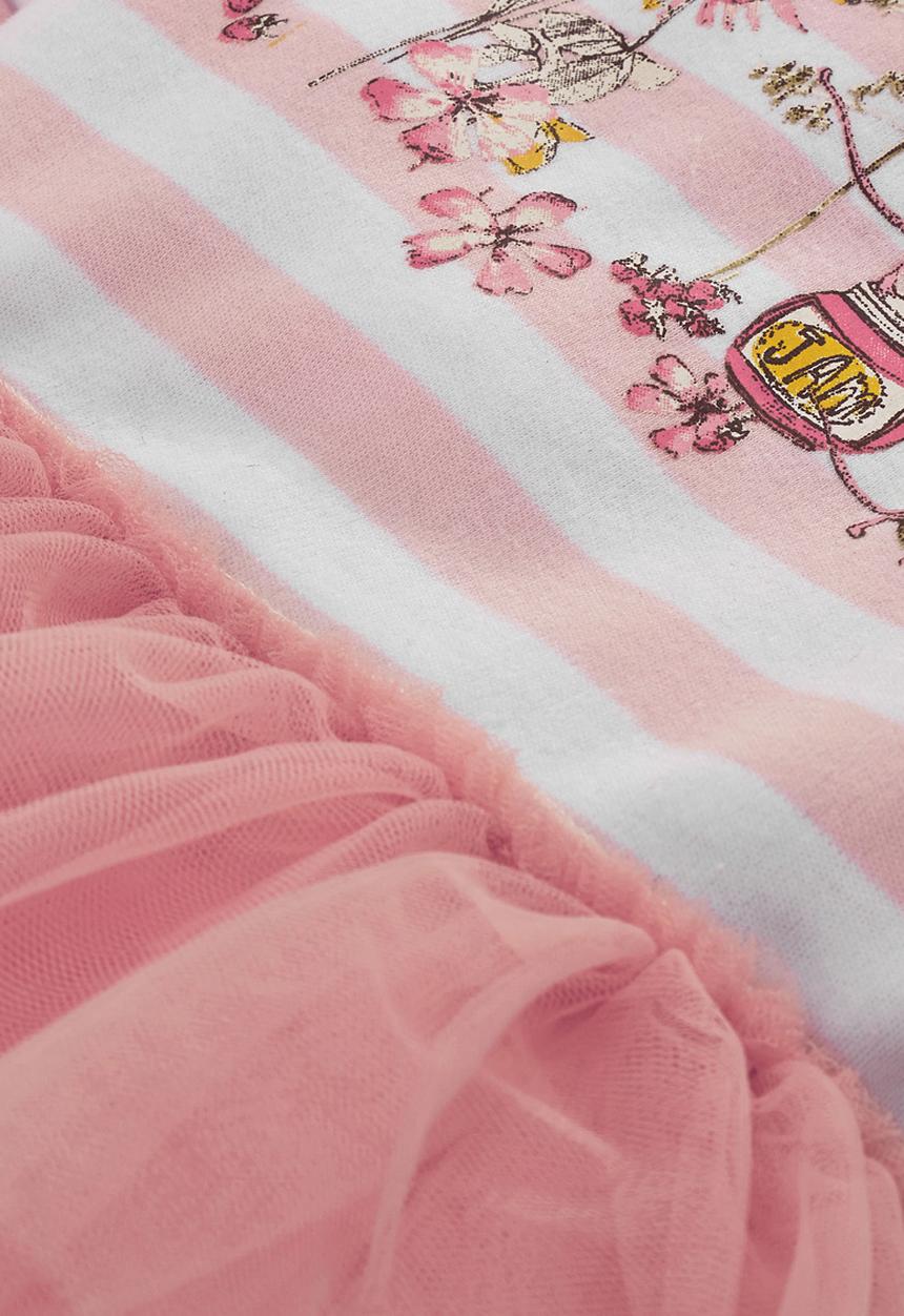 Next - Stripe animal tutu with headband Pale pink