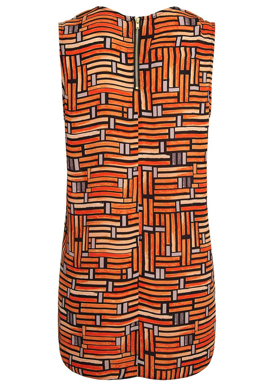 Next - Woven vest in orange print Multi-colour