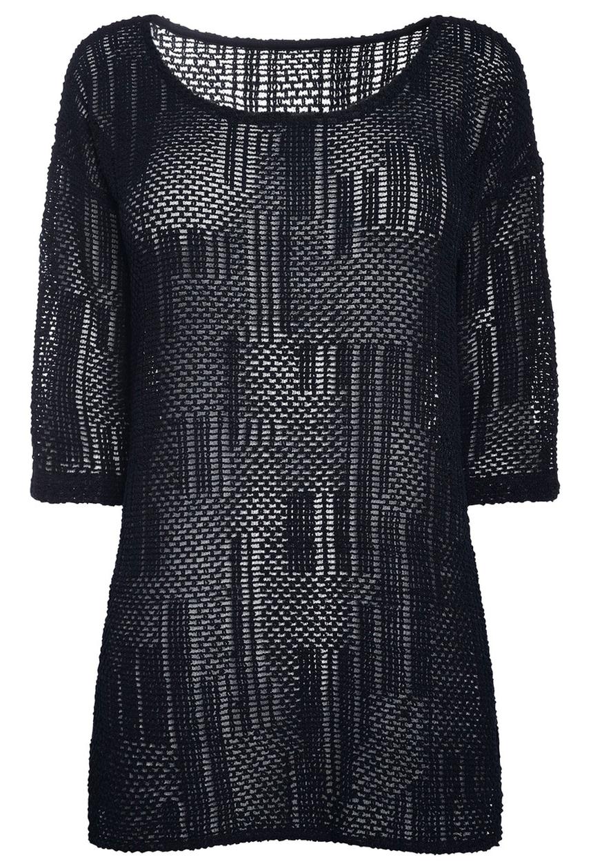 Next - Open knit top Navy