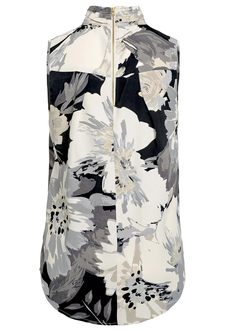 Next - Monochrome high-neck top Black/White