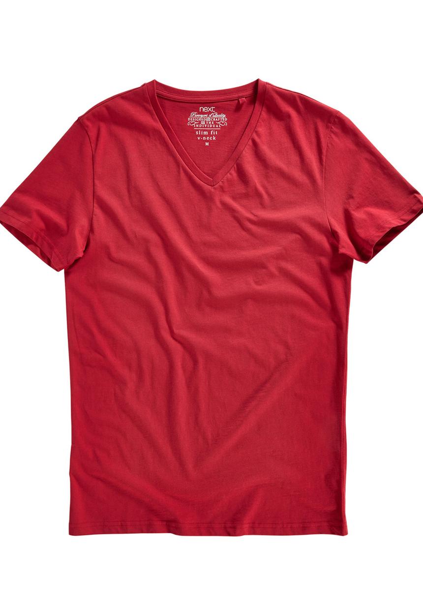 Next - V-neck T-shirt Red
