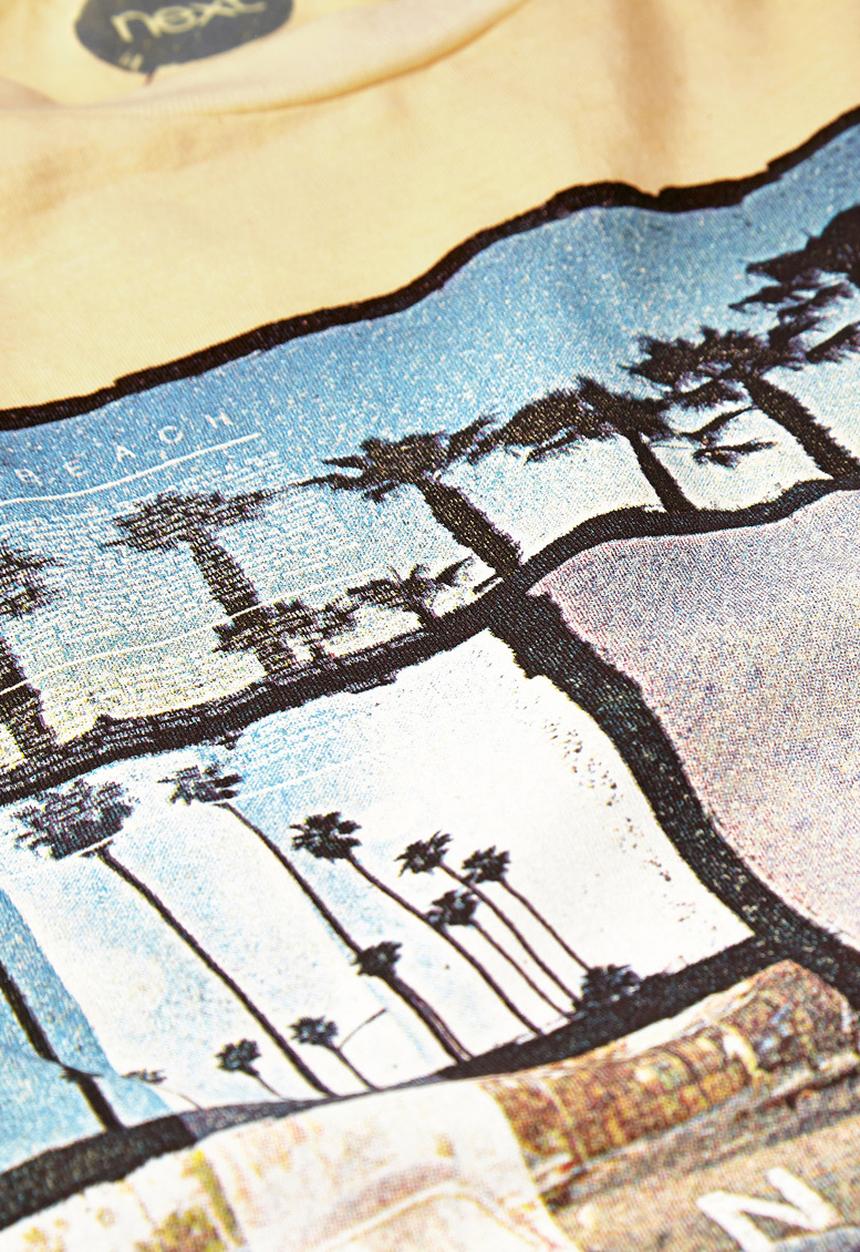 Next - LA Print T-shirt Yellow