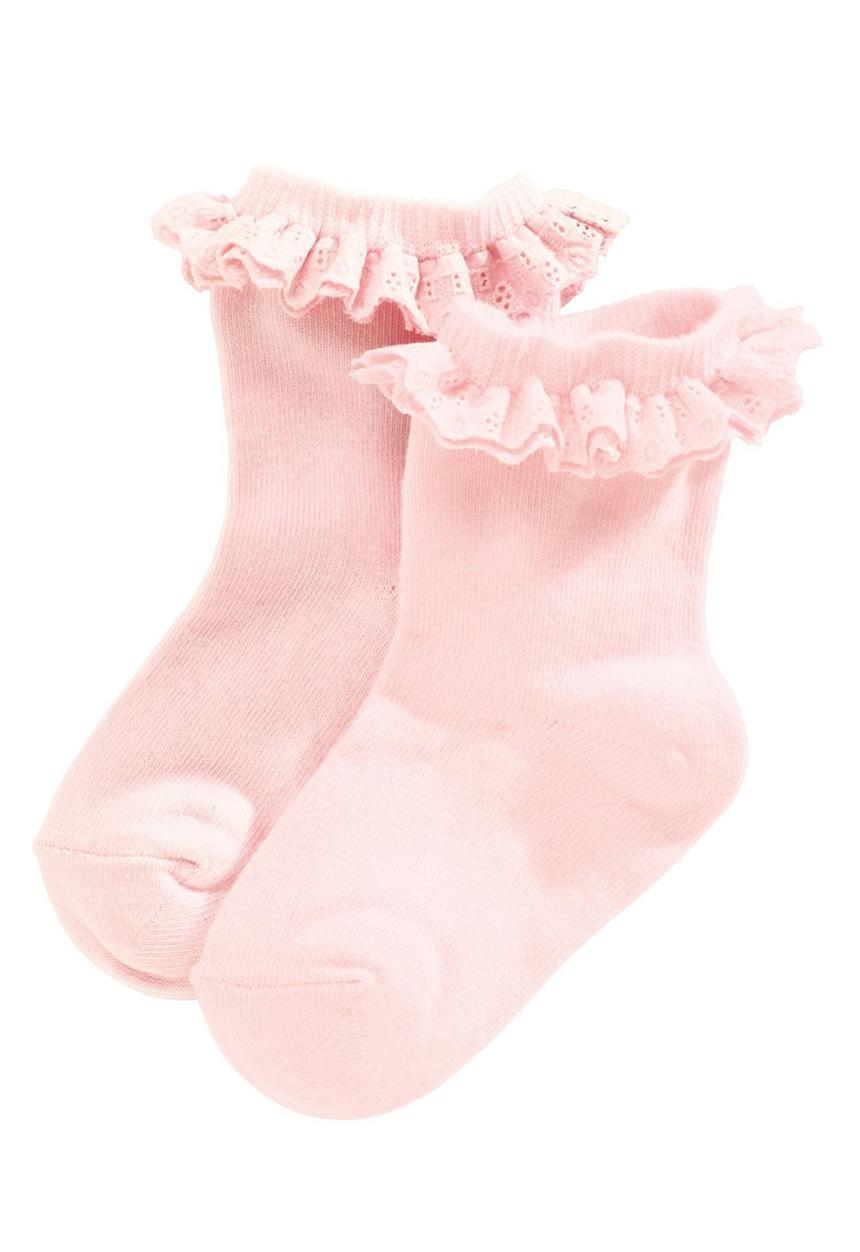 Next - 2-pack Ruffle Socks Pink