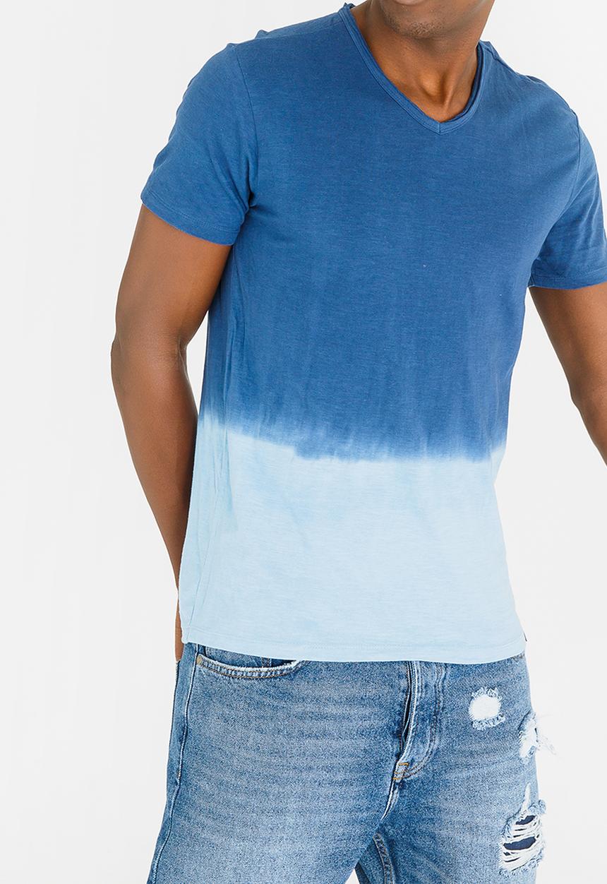 STYLE REPUBLIC - Dylan Dip Dye Tee Blue